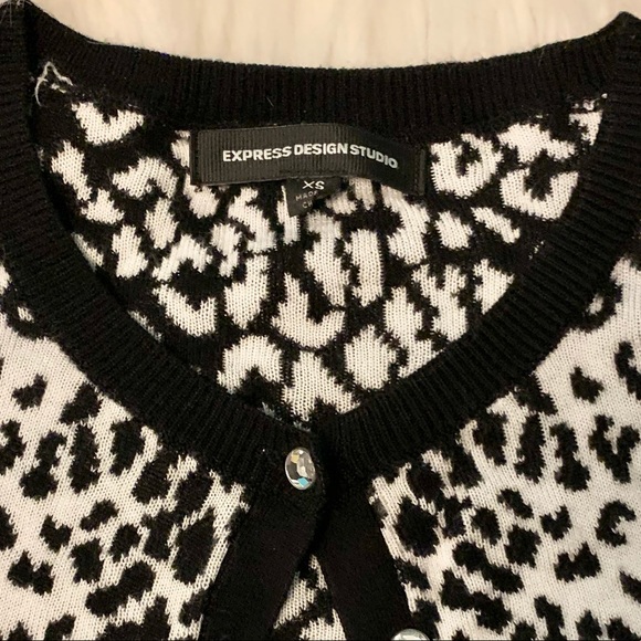 Express Leopard Print Cardigan - Picture 3 of 4